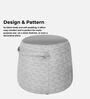 Bramble Fabric Pouffe In Prism Graphite & Gravel Grey Colour