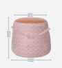 Bramble Fabric Pouffe In Prism Sand & Tan PU Colour