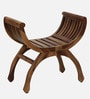 Bramley Sheesham Wood Seating Stool In Rustic Teak Finish