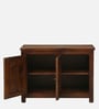 Bramming Mango Wood Folding Writing Table Cum Cabinet in Provincial Teak Finish
