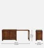 Bramming Mango Wood Folding Writing Table Cum Cabinet in Provincial Teak Finish