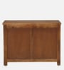 Bramming Mango Wood Folding Writing Table Cum Cabinet in Provincial Teak Finish