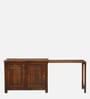 Bramming Mango Wood Folding Writing Table Cum Cabinet in Provincial Teak Finish