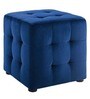 Bran tuft Square Pouf in Royal Navy Blue Colour