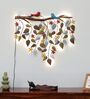 Branch With Leaves Multicolour Handmade Metal Wall Art