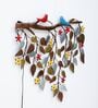 Branch With Leaves Multicolour Handmade Metal Wall Art
