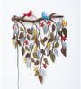 Branch With Leaves Multicolour Handmade Metal Wall Art