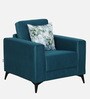 Brandon Velvet Fabric 1 Seater Sofa in Dark Green Colour