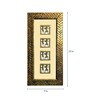 Yellow Brass & Wood Oren Wood Framed Human Figurine Wall Hanging