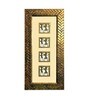 Yellow Brass & Wood Oren Wood Framed Human Figurine Wall Hanging