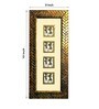 Yellow Brass & Wood Oren Wood Framed Human Figurine Wall Hanging