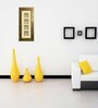 Yellow Brass & Wood Oren Wood Framed Human Figurine Wall Hanging