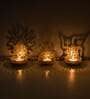 Ganesha, Om & Swastik Metal Table Tea Light Holder (Pack Of 3)