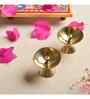 Brass Akhand Diya| Akhand Jyot| Decorative Brass Oil Lamp | Brass Table Diya Brass (Pack of 2) Table Diya