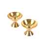 Brass Akhand Diya| Akhand Jyot| Decorative Brass Oil Lamp | Brass Table Diya Brass (Pack of 2) Table Diya