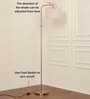 Brass Antique Finish Modern Arc Floor Lamp with Adjustable Shade 6Ft Height with 12 inches Off White Drum Lampshade