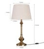 Knepp Off White Cotton Shade Night Lamp With Aluminium Base