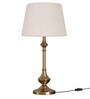 Knepp Off White Cotton Shade Night Lamp With Aluminium Base