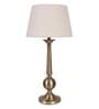 Brass Antique Gold Table Lamp With 12 Inches Off White Lampshade