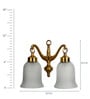 Brass Brass And Glass Wall Light
