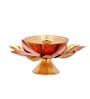 Brass Copper Lotus Flower Petals Kamal Shape Metal Diya (PACK OF 2)