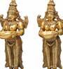 Brass Deep Lakshmi Statue Pair