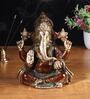 Brass Finish Elephant God Statue