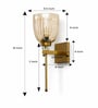 Brass Finish Ribbed Glass Wall Sconce