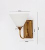 Brass Finish Wall Sconce with Milky White