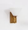 Brass Finish Wall Sconce with Milky White