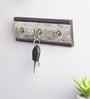 Brass Fittedwooden Painted Key Holder