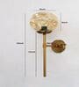 Brass Funner Wall Sconce with Amber Glass Globe Modern Light