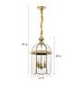 Adriana Brass Metal and Glass Hanging Light