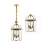 Adriana Brass Metal and Glass Hanging Light