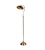 Modena Brass Iron Shade Club Floor Lamp With Iron Base