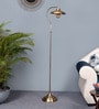 Modena Brass Iron Shade Club Floor Lamp With Iron Base
