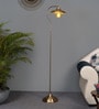 Modena Brass Iron Shade Club Floor Lamp With Iron Base