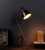 Rectunglas Brass Study Lamp With Metal Base