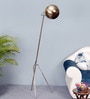 Brass Iron Shade Tripod Floor Lamp With Iron Base