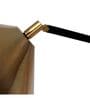 Sloping Brass Study Lamp With Wood & Iron Base