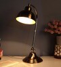 Charles Brass Study Lamp With Iron Base