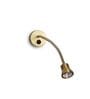 Brass LED Wall Reading Light with Flexible Gooseneck Arm
