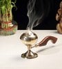 Brass Lobaan with Wooden Handle