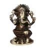 Brass Lord Ganesha Statue With Oxidised Finish
