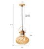 Logan Brass Metal and Glass Hanging Light