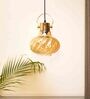 Logan Brass Metal and Glass Hanging Light