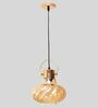 Logan Brass Metal and Glass Hanging Light