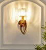 Kevin Brass Metal and Glass Wall Sconces