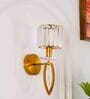 Kevin Brass Metal and Glass Wall Sconces