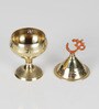 Gold Brass Om Diwali Diyas Lamp
